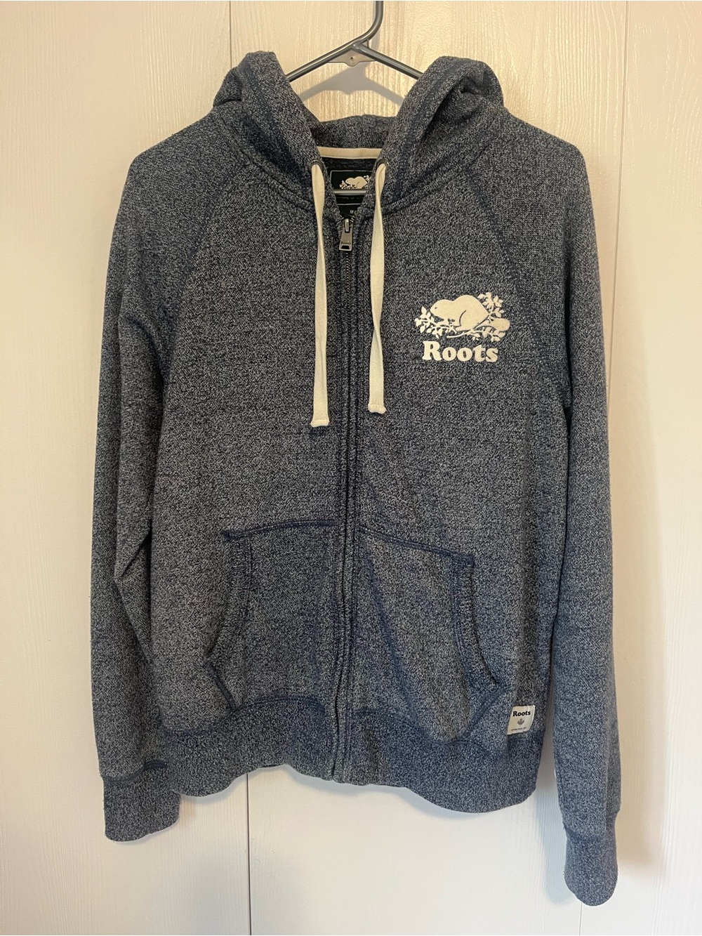 EUC | Roots Women’s Heather Navy Full-Zip Hoodie